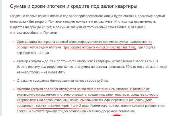 условия предоставления ипотечного кредита под залог имеющегося жилья в дельтакредите